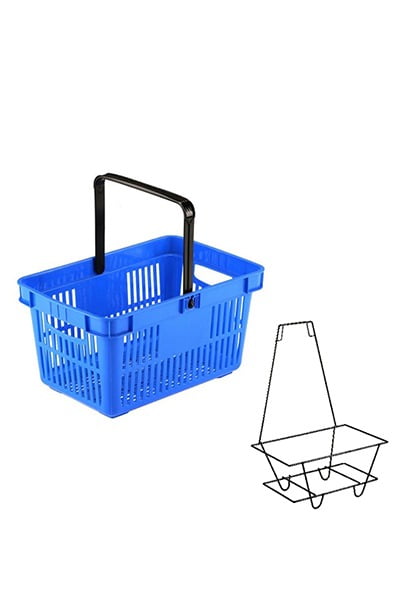 DK-6012 Paniers et chariots de magasinage à main | Panier d'épicerie en plastique | Chariot Shopping