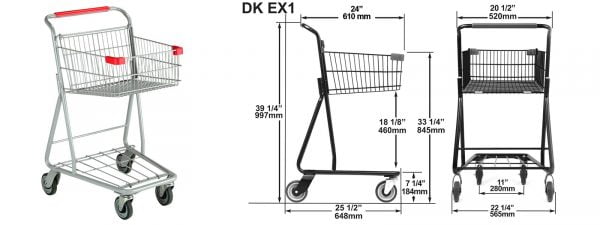 DK-EX1 Cart | Shopping Cart Trolley & Grocery Trolley | Chariot Shopping