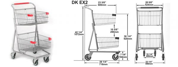DK-EX2 Cart | Shopping Cart & Grocery Trolley | Chariot Shopping