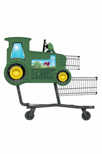 KID Cartoon Tracteur - Panier d'épicerie pour enfant - Chariot Shopping