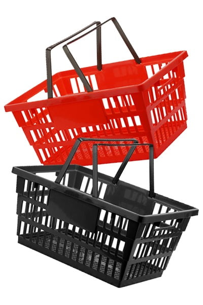 DK-607 Plastic shopping hand baskets - Chariot Shopping